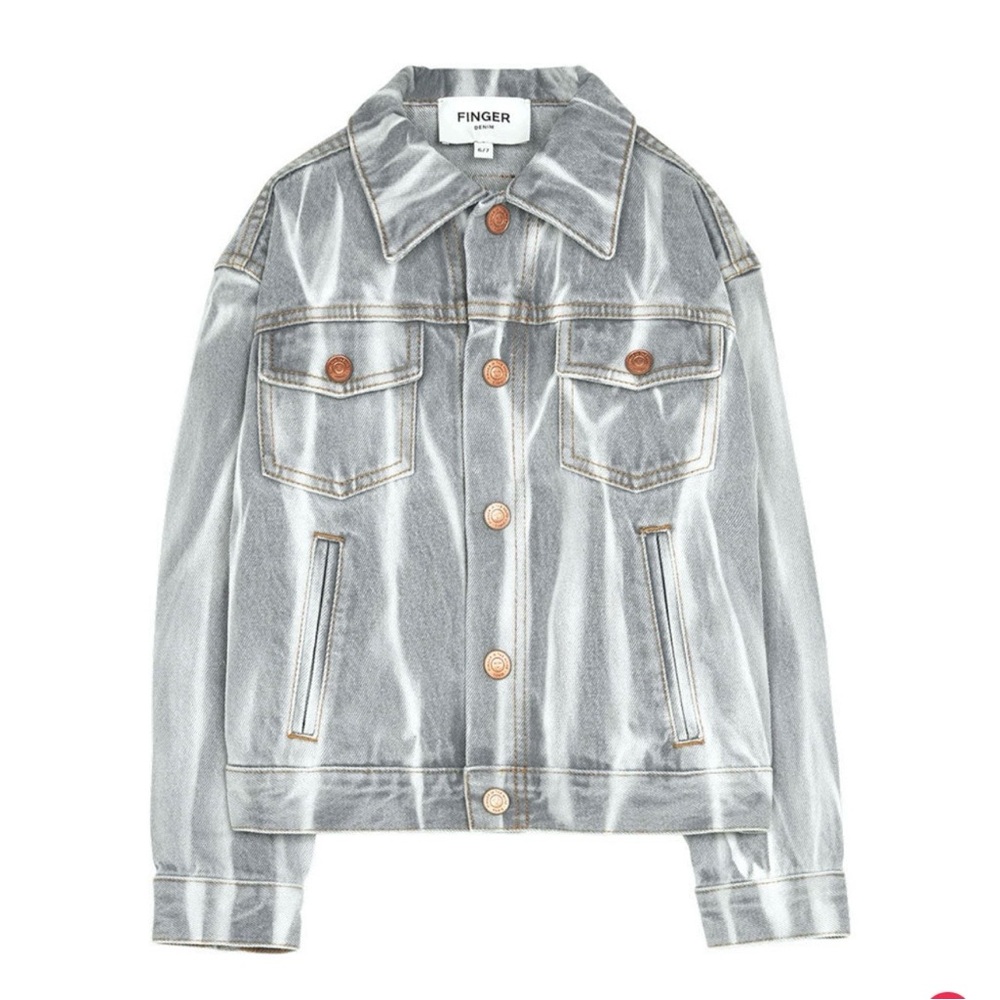 Finger In The Nose Gray Denim Jacket